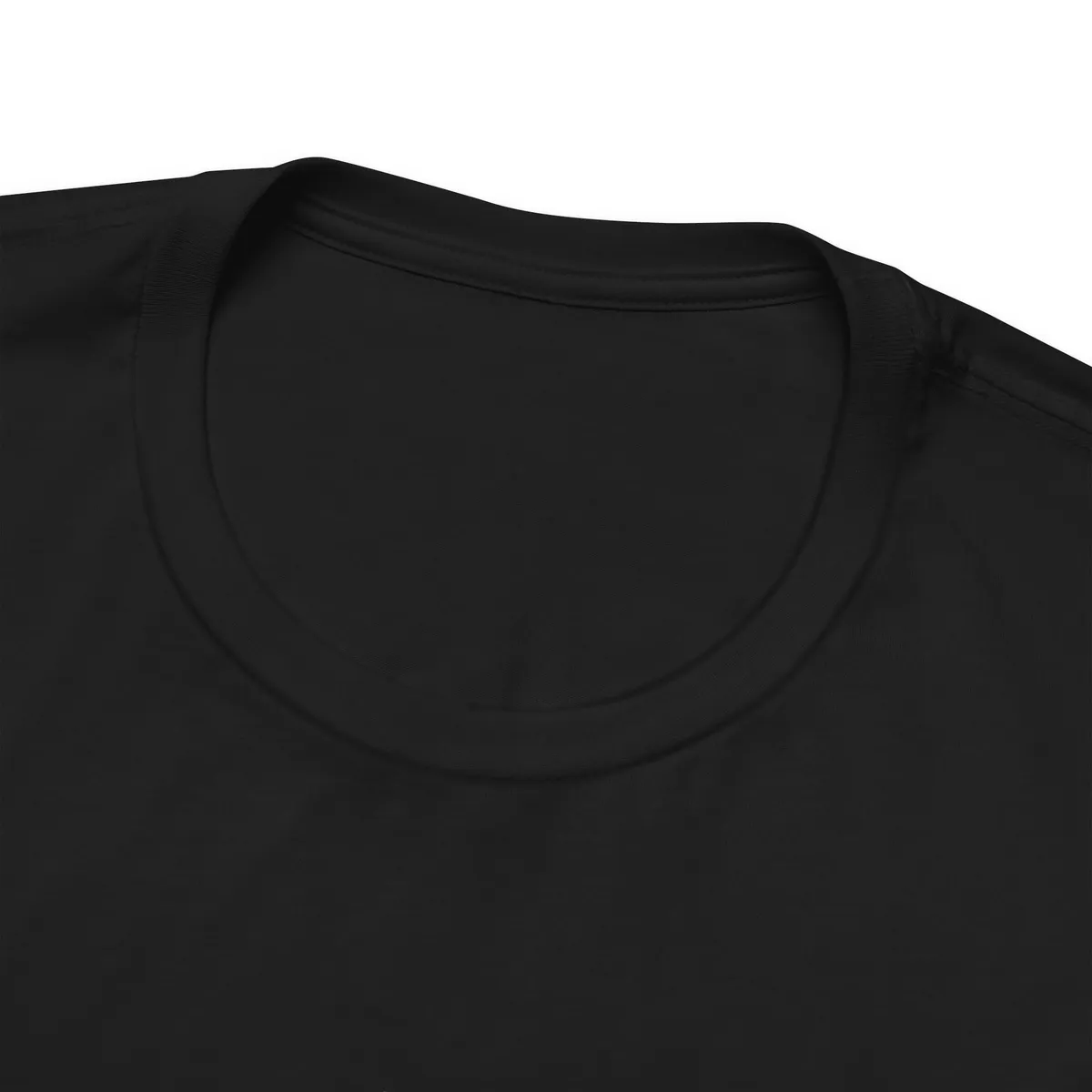 Zombie Apocalypse Survival Club Tee in Black: collar and fabric close-up